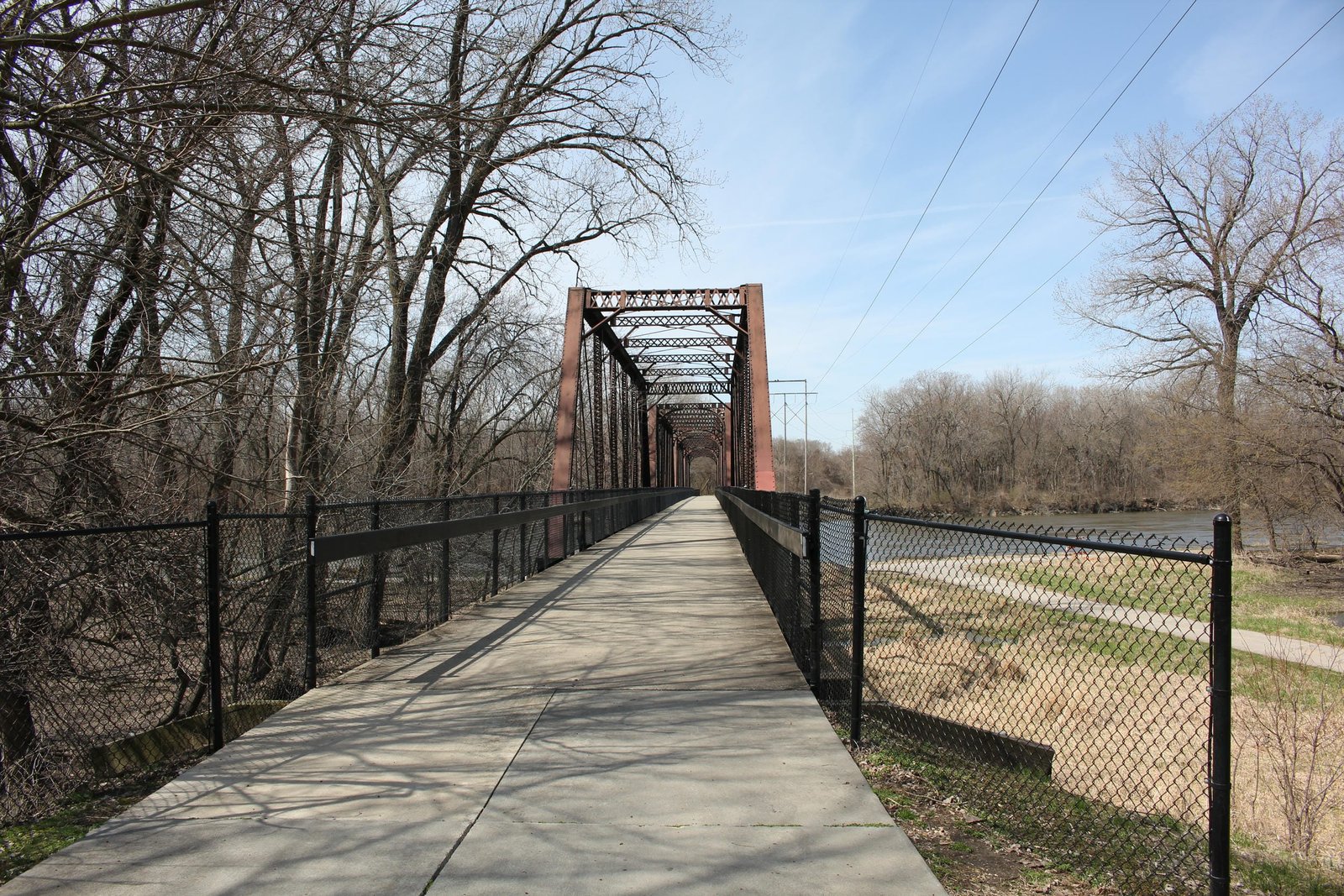 Looking west